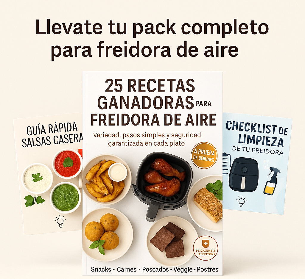 25 Recetas Ganadoras para Freidora de Aire + 2 Bonus Exclusivos 🎁
